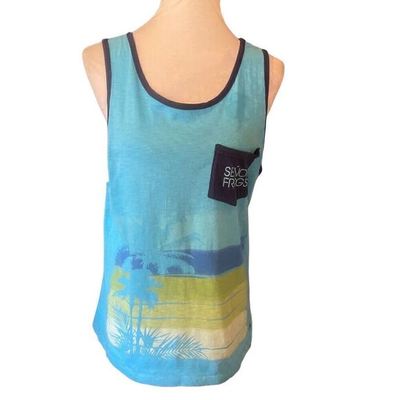 Senor Frog Sleeveless Turquoise Tank Top Size - Picture 6 of 12